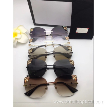 Classic Retro Oval Sunglasses For Female